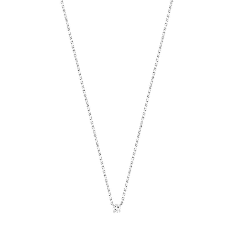 Collier or 750 blanc diamant 42 cm