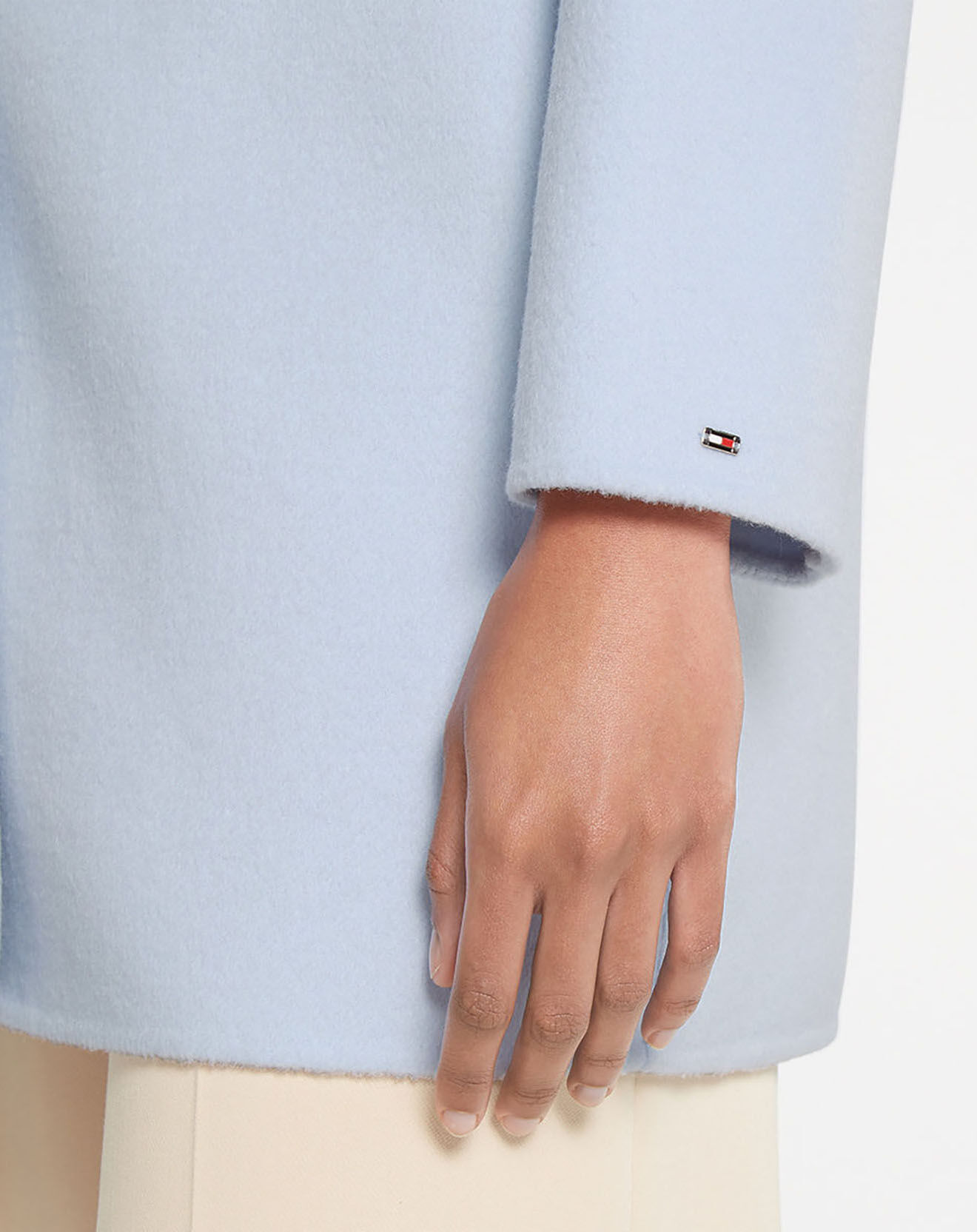 Tommy Hilfiger Manteau en laine double face mélangée  bleu clair