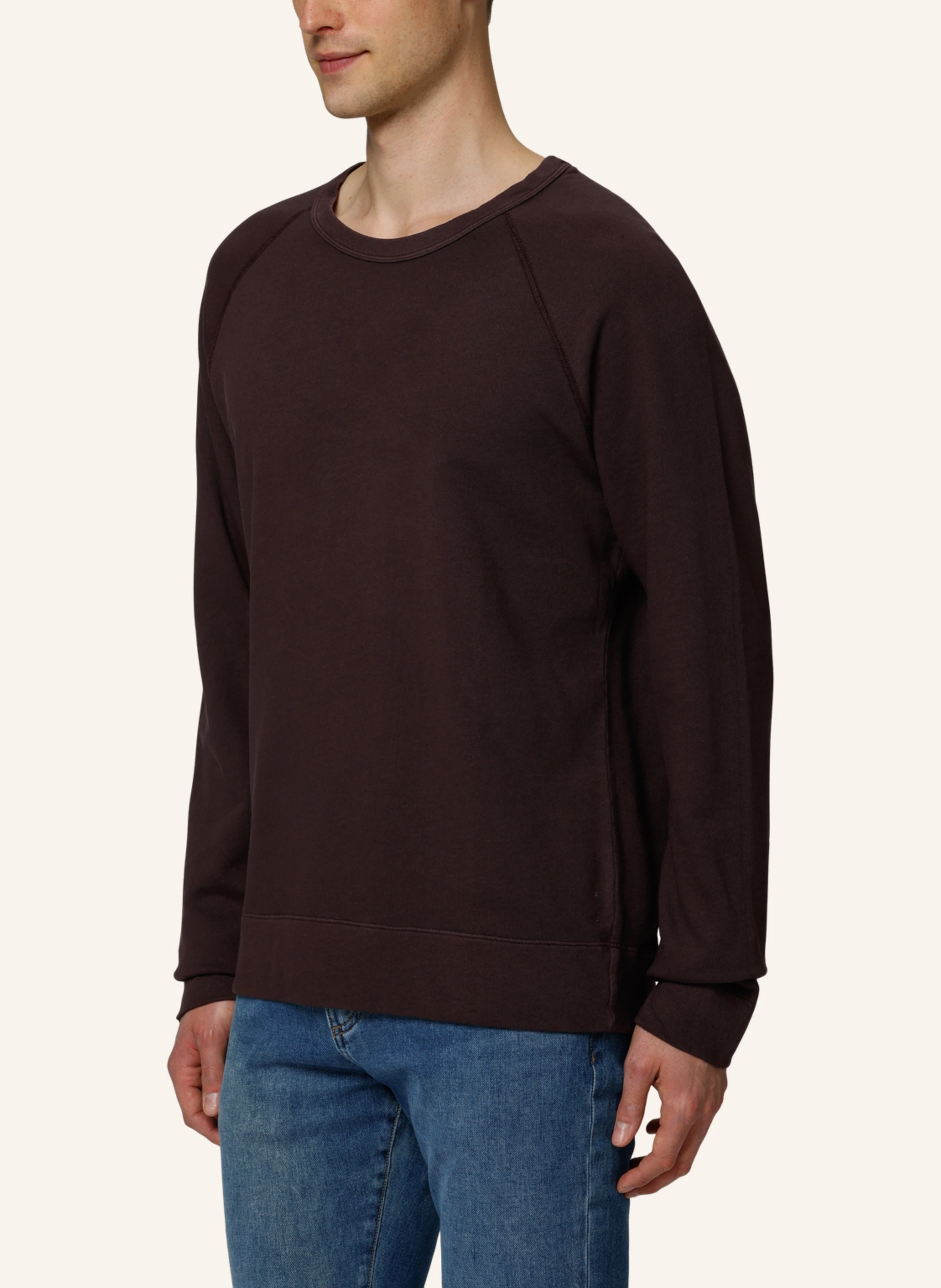 TRUSTED HANDWORK Round Neck 1/1-Sleeve Sweatshirt with Raglan