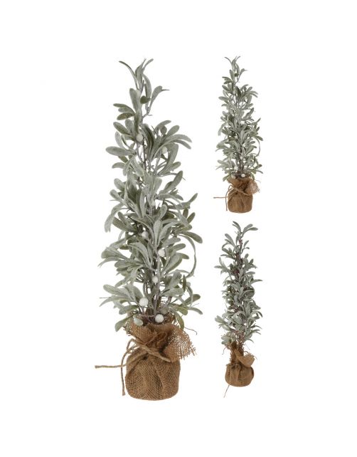 Homestyle Boompje - Kerstversiering - 20x20x60 cm Olijfgroen Assorti