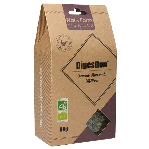 Chá de ervas orgânico para digestão Nat & Form 80g