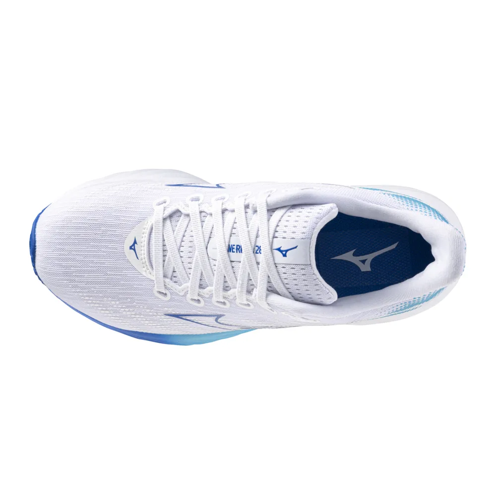 Mizuno Women's Wave Rider 28 White/Mugen Blue/River Blue