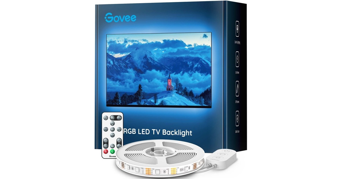 GoveeH6179 RGB Bluetooth LED Backlight sfeerverlichting  (3 meter, voor 46 - 60 inch tv's)