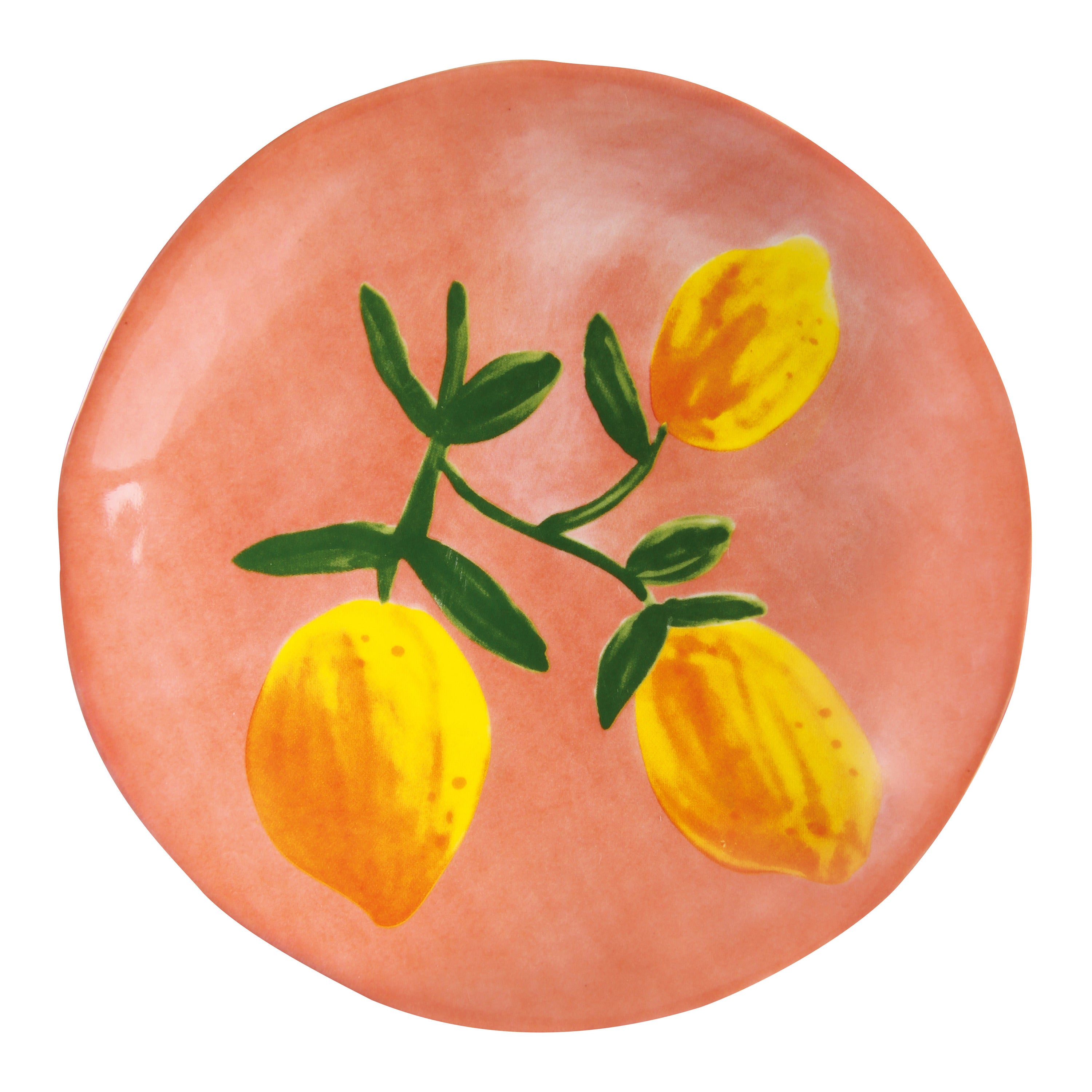 &k amsterdam Lemon Full Colour Bord Ã 16 cm - Set van 4