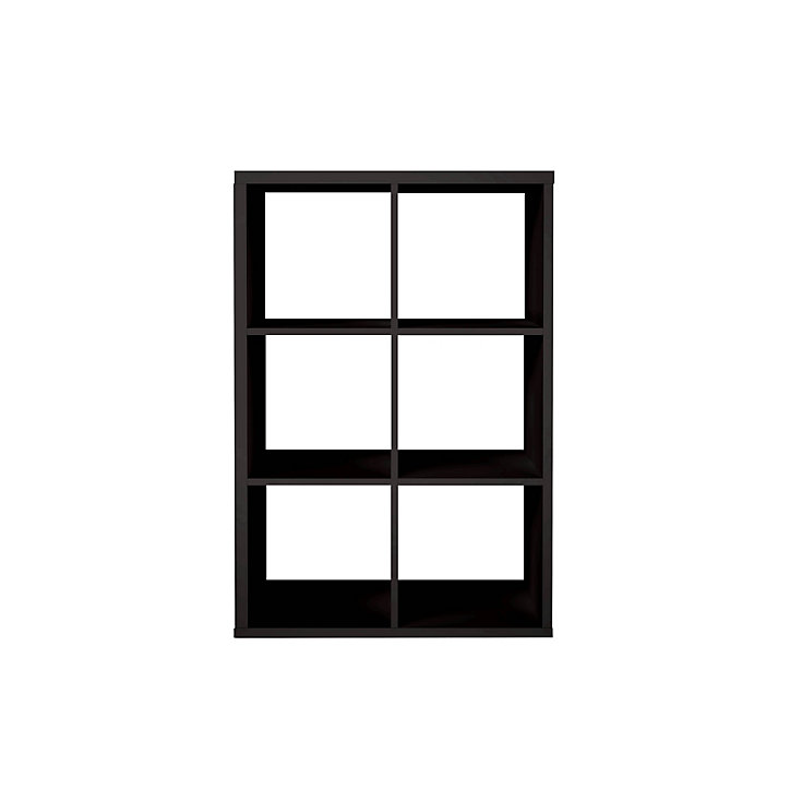 Étagère modulable 6 cubes GoodHome Mixxit noir