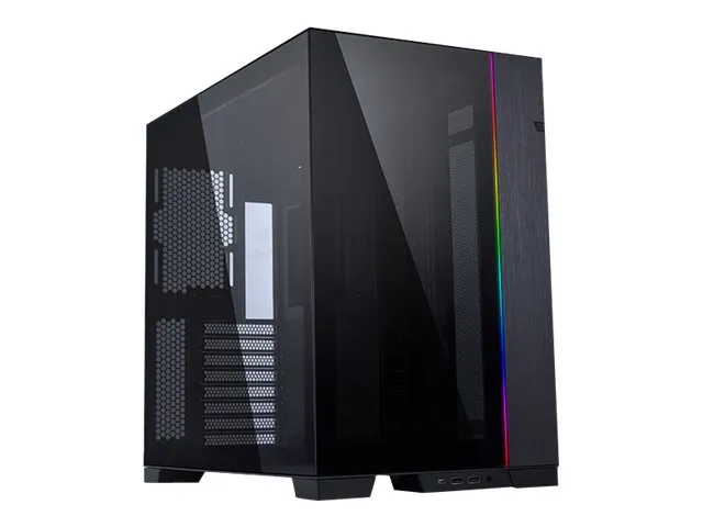 Lian Li O11 Dynamic Evo - Mid tower - udvidet ATX - sidepanel med vindue (hærdet glas) - ingen strømforsyning - havnegrå - USB/Lyd