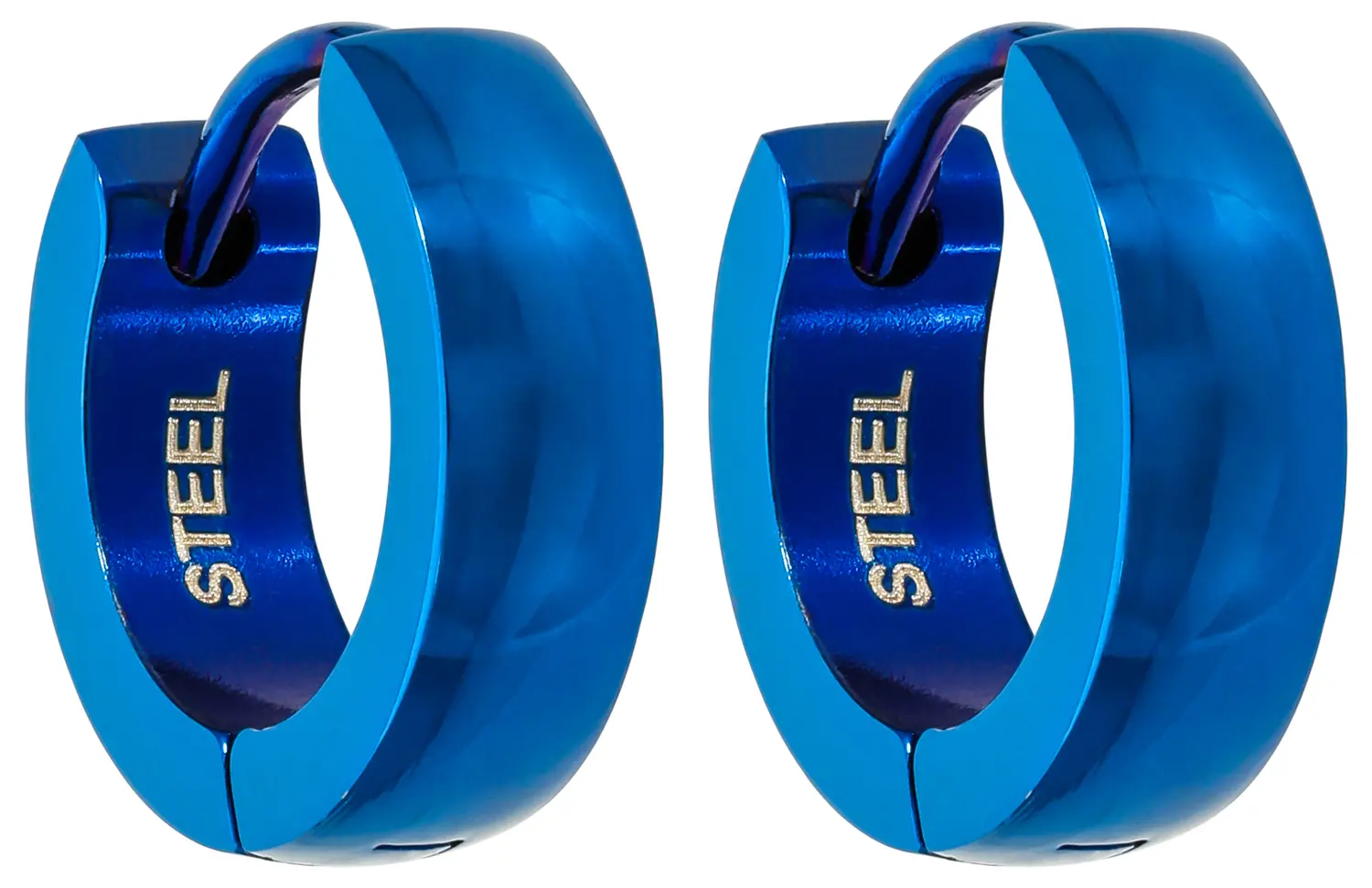 Herren Creolen - Metallic Blue