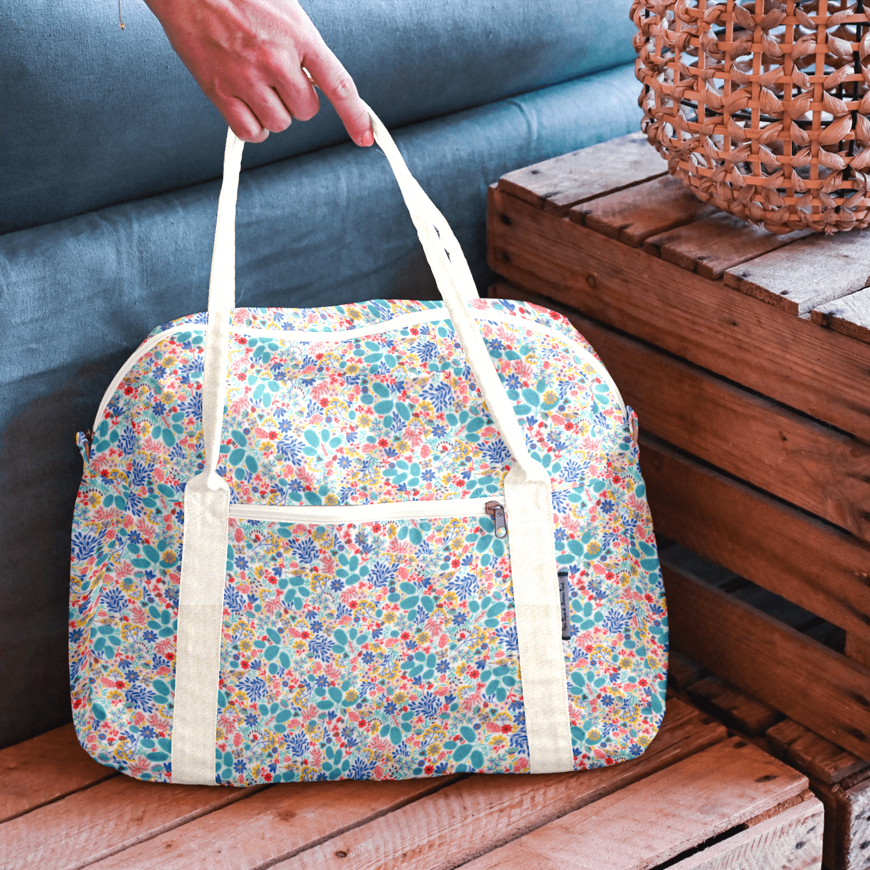 Sac Bowling Champêtre Bleuté