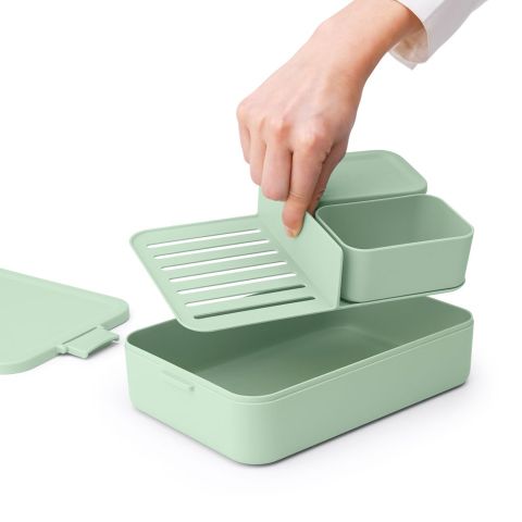 Make & Take Bento Lunchbox, large, kunststof - Jade Green