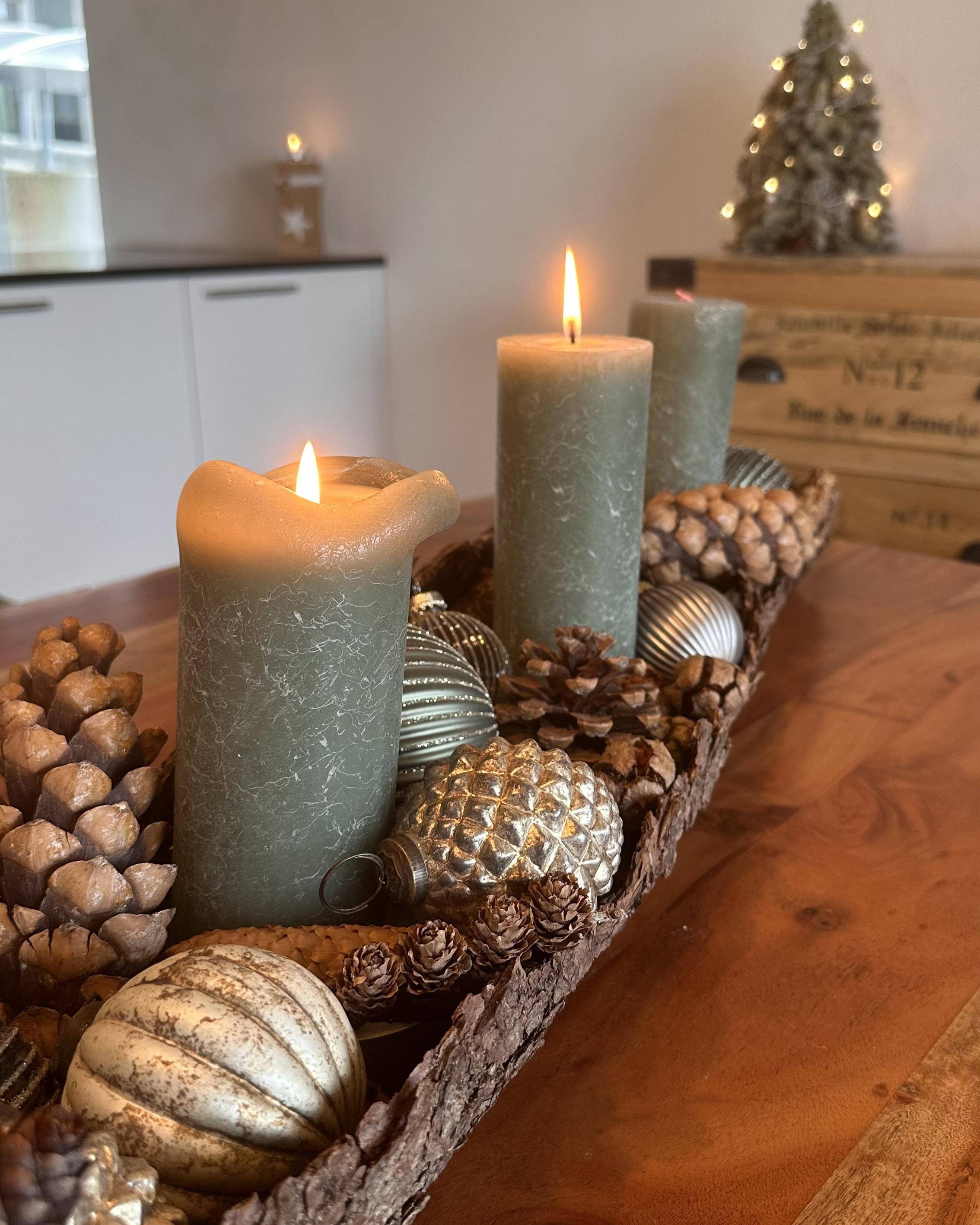 Set van 6 kerstballen LAITON Glas Gebroken wit