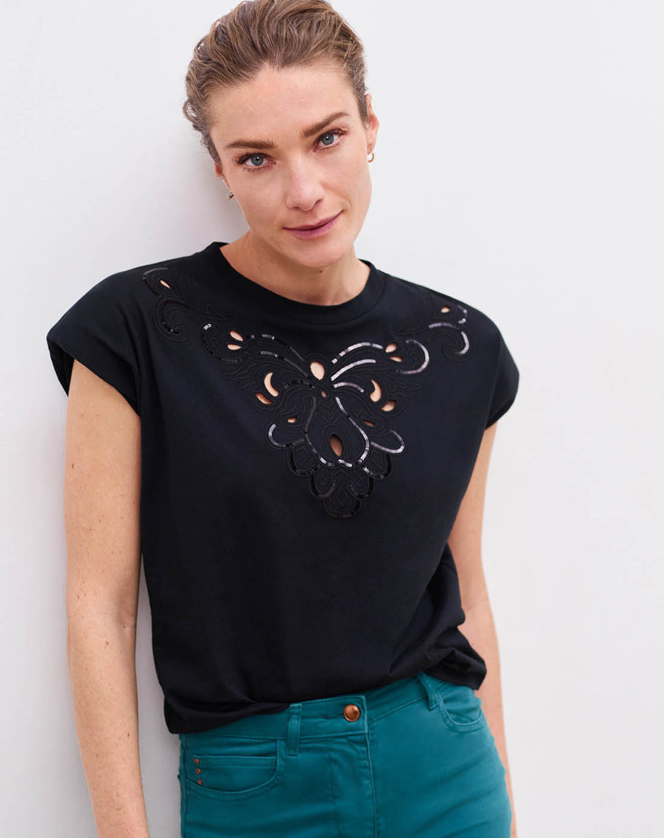 Caroll T-Shirt Coralie noir