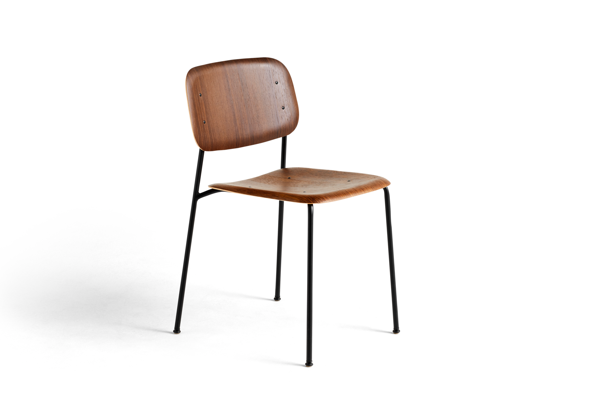 Eetkamerstoel Soft Edge 40 met zwart onderstel smoked