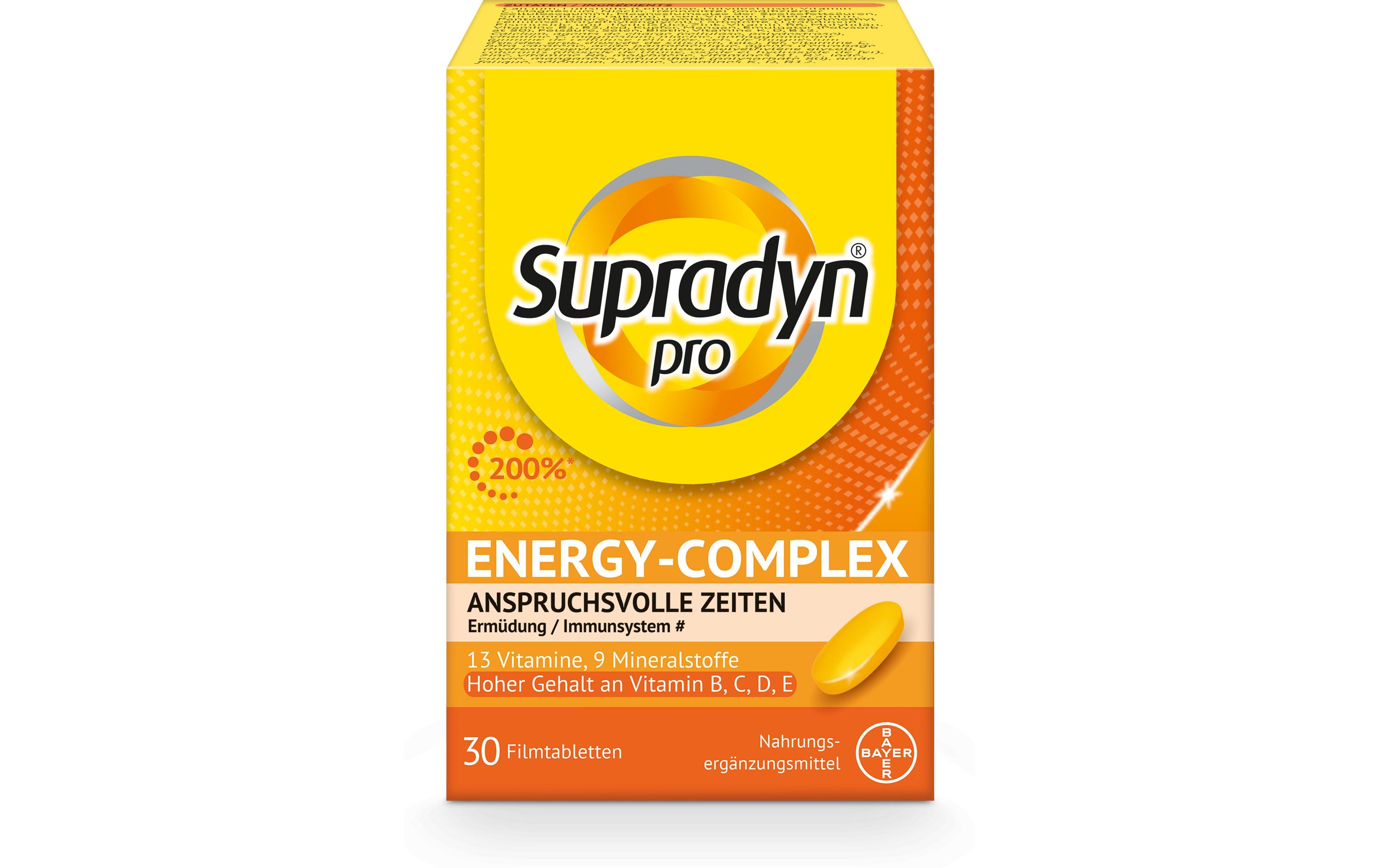 Pro Energy-Complex 30 FilmtablettenVeganes Multivitaminpräparat mit wichtigen Nährstoffen für anspruchsvolle Zeiten
