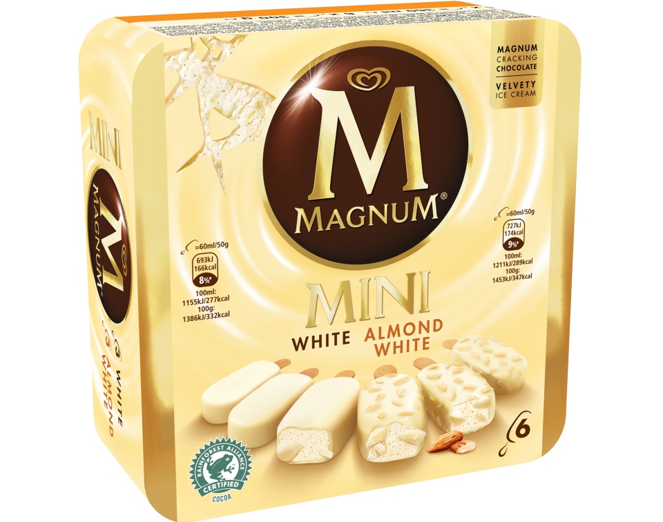GELADO MAGNUM MULTIPACK MINI WHITE MIX 6X55ML