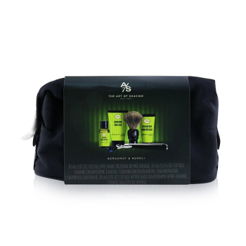 The Art of Shaving The Four Elements of The Perfect Shave Set with Bag - Bergamot & Neroli : Pre Shave Oil   Shave Crm   A/S Balm   Brush   Razor 5pcs 1Bag