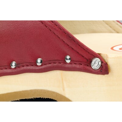 Holzschuh Nappa, Rot