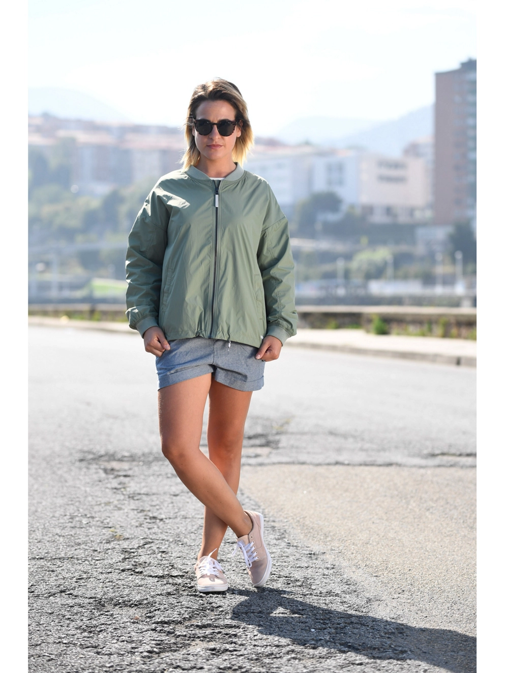 Iriedaily Chambray Girl Shorts jeansblue