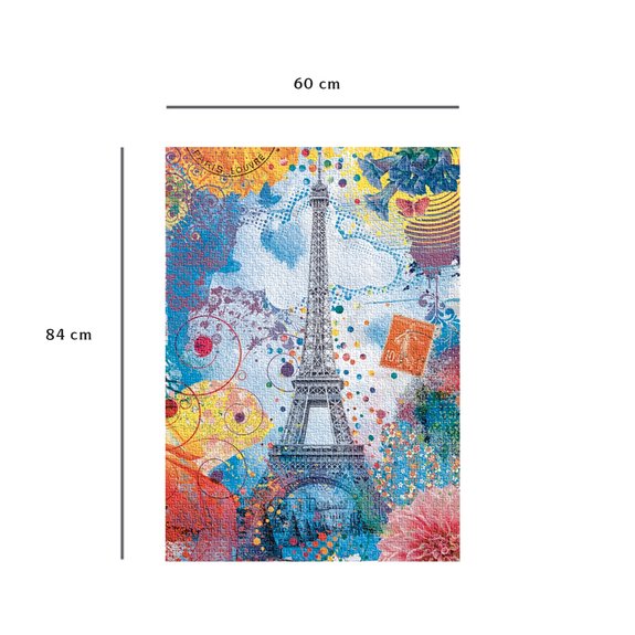 Puzzle 1500 Pièces Nathan - Tour Eiffel Multicolore