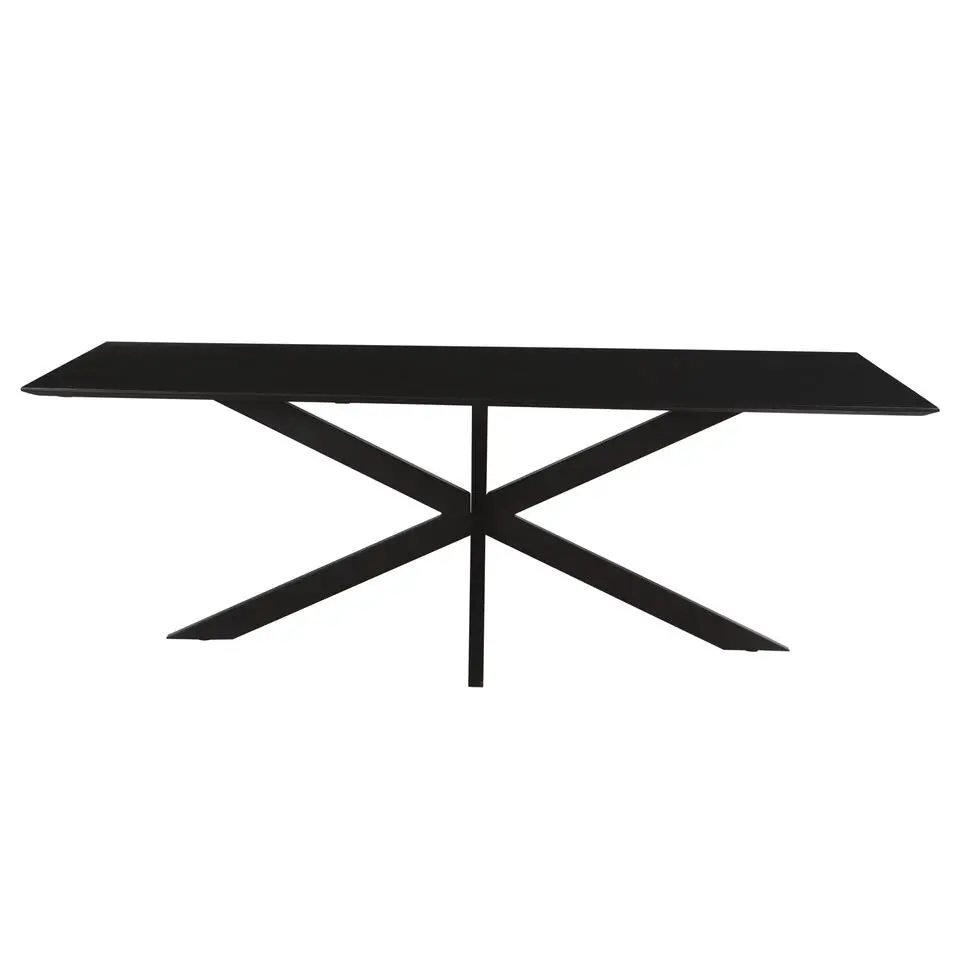 Livingfurn - Eetkamertafel Oslo Black Acacia 220 cm - Acacia