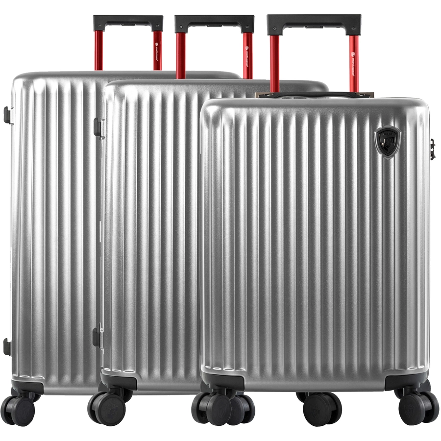 Heys SmartLuggage - 4-Rollen-Trolley Set 3tlg. LMS silver