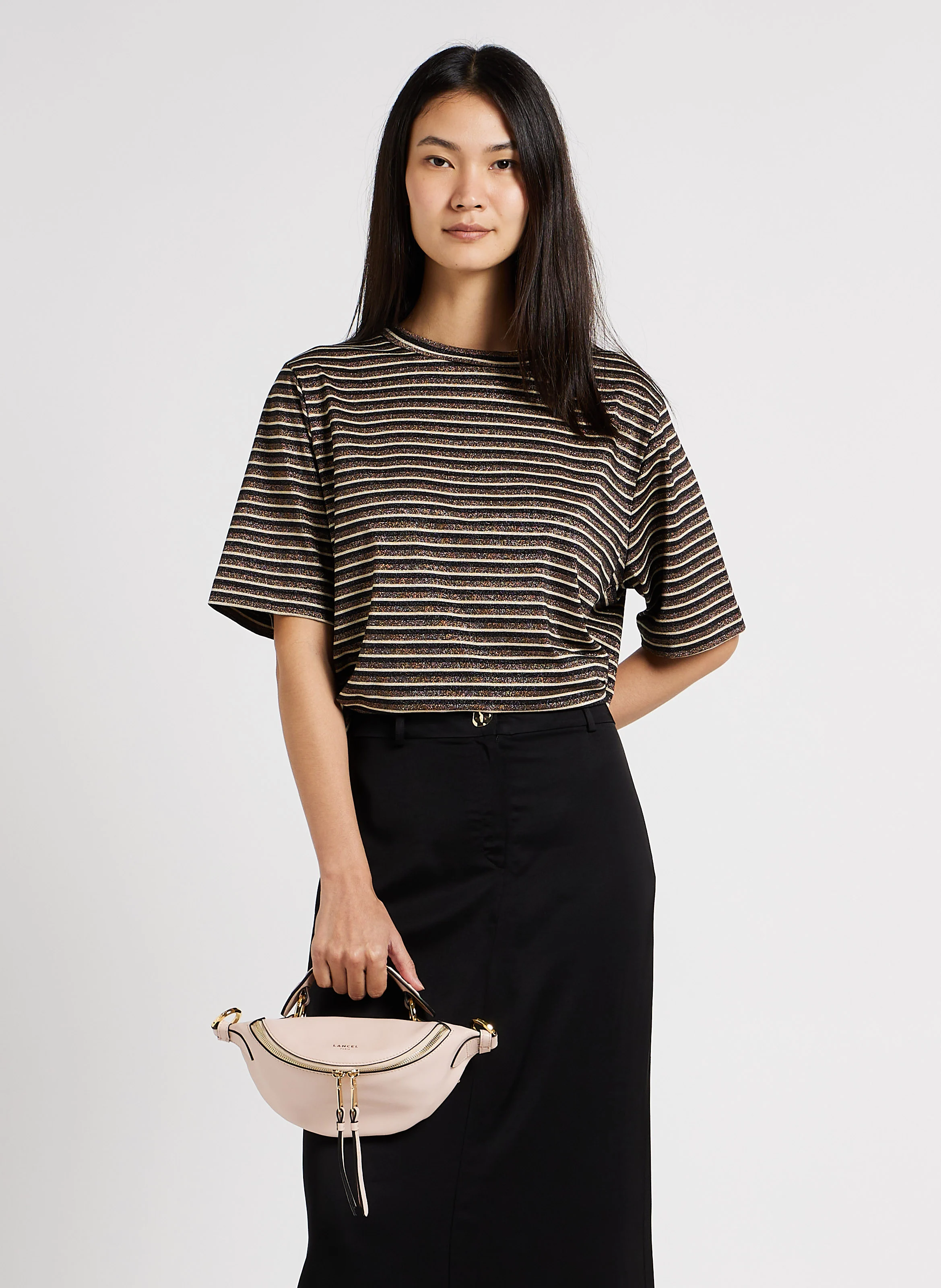 ORIGAMI MINI - Sac bandoulière en cuir| Rose