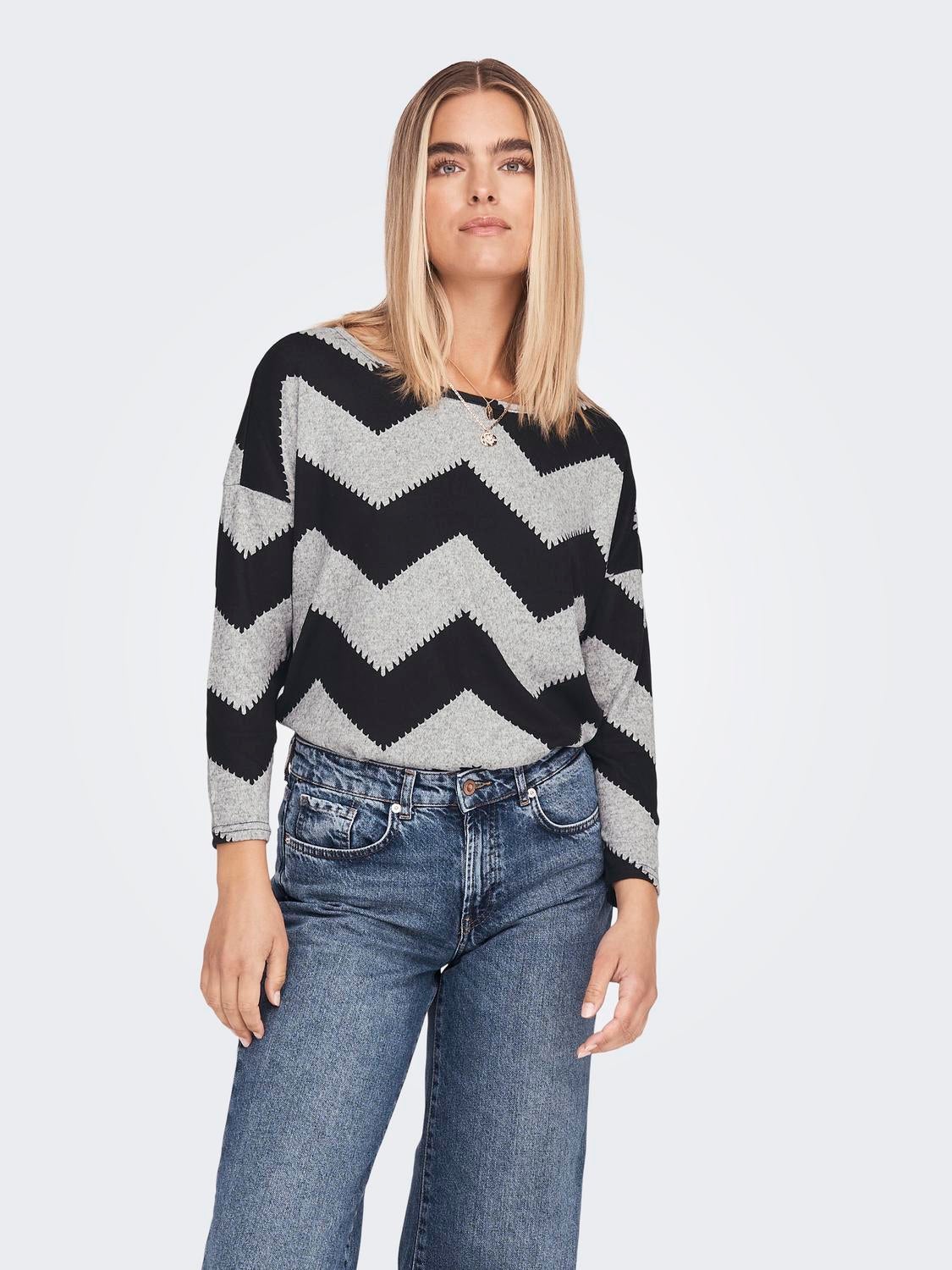 ONLELCOS Top Light Grey Melange
