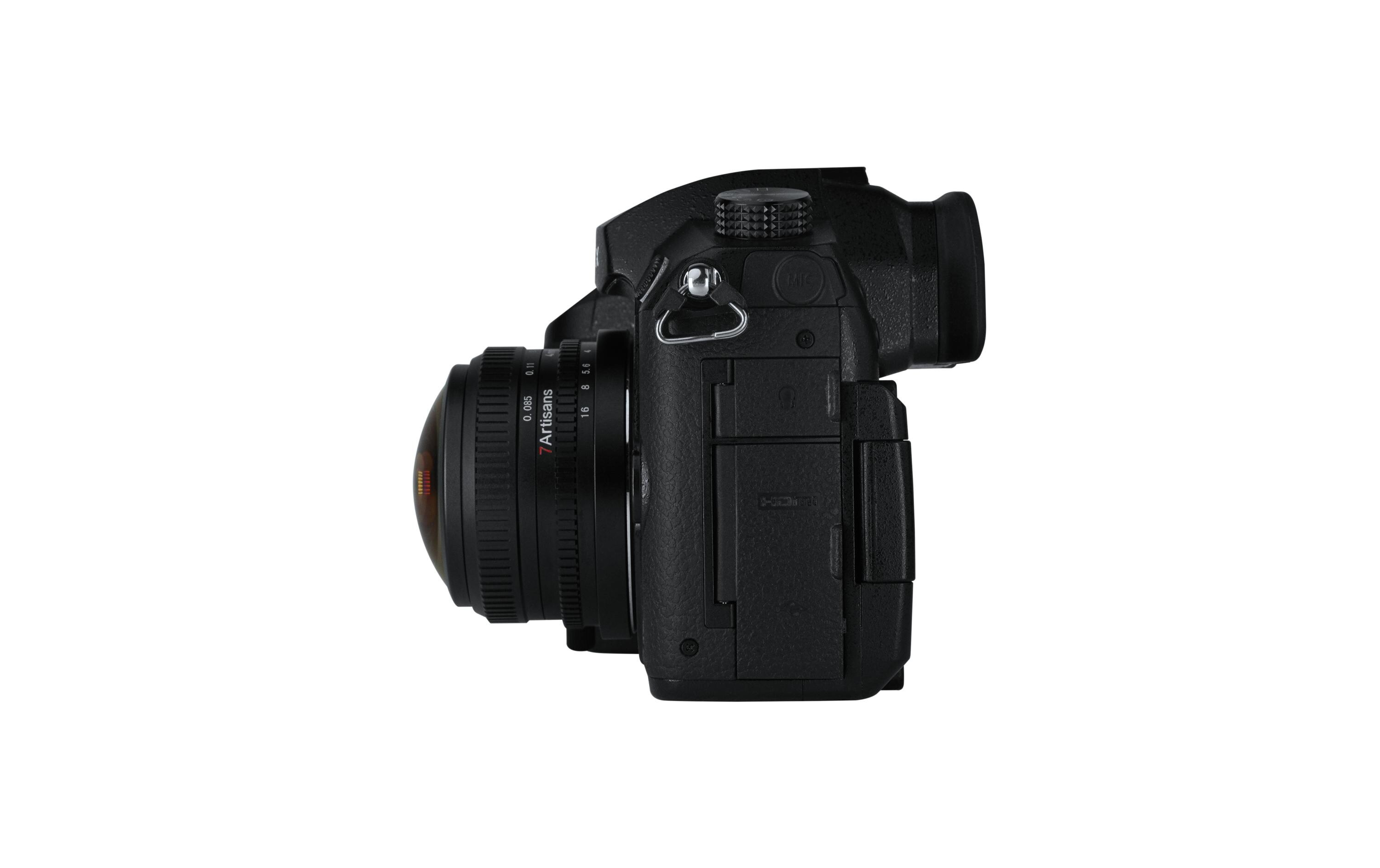 Festbrennweite 4mm F/2.8 Fisheye – MFT<br>Zirkulares Fisheye-Objektiv mit 225° Blickwinkel