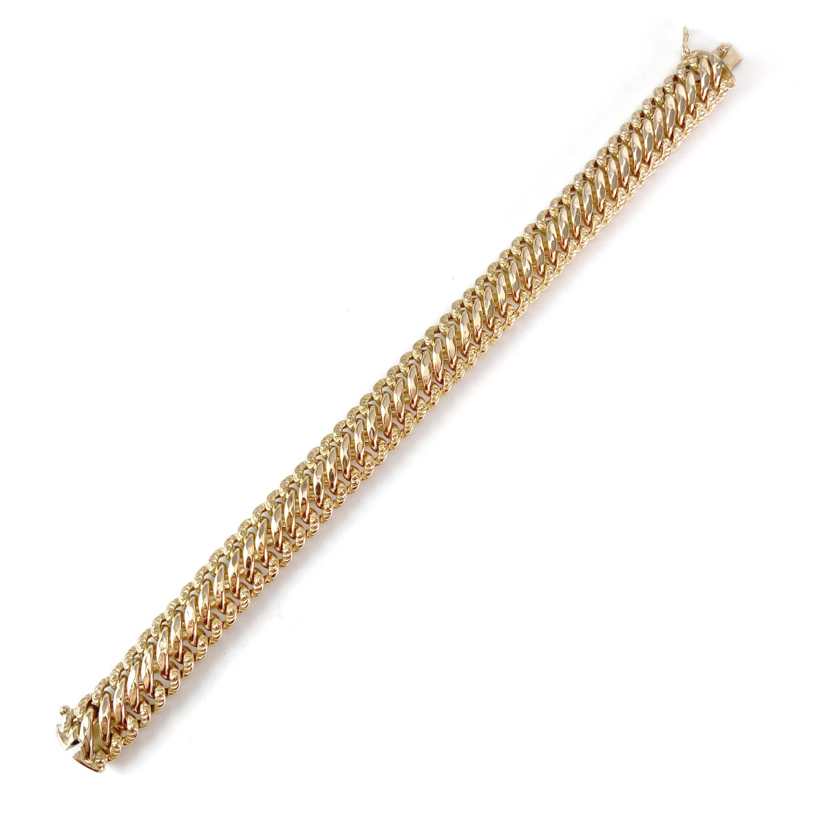 Bracelet d'occasion or 750 jaune maille américaine 19 cm