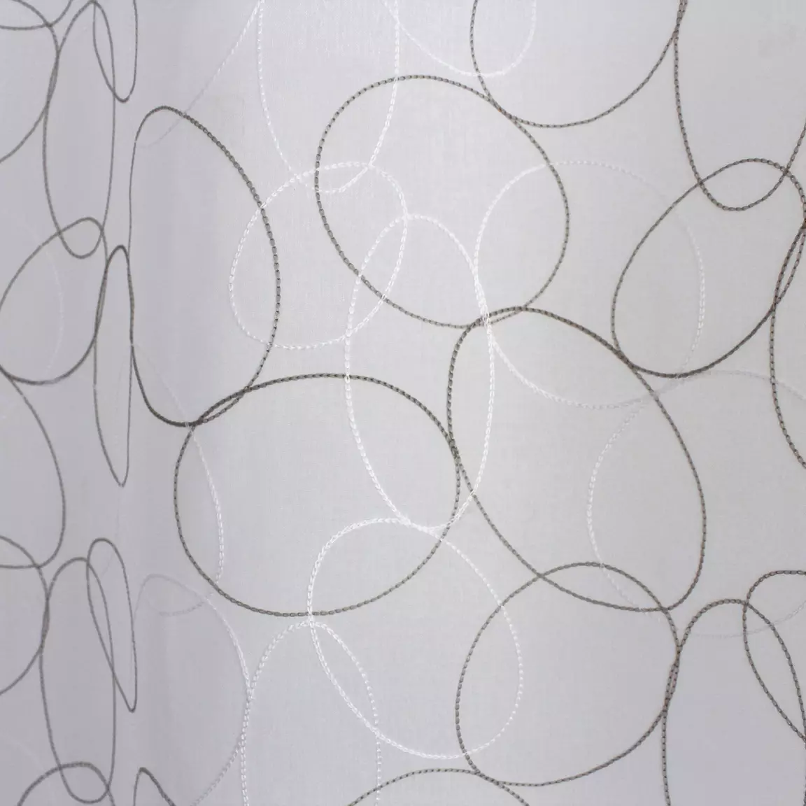 Voilage brodé œillets (140 x 240 cm) Galet Gris