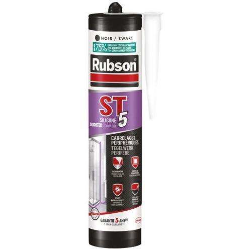 Mastic silicone ST5 - multi-usages - 300 mL - noir