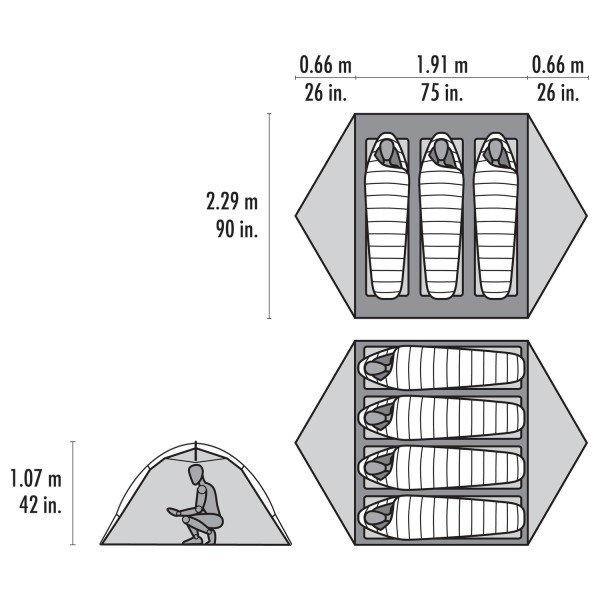 MSR - Hubba Hubba HD 3 Person - Tente 3 places