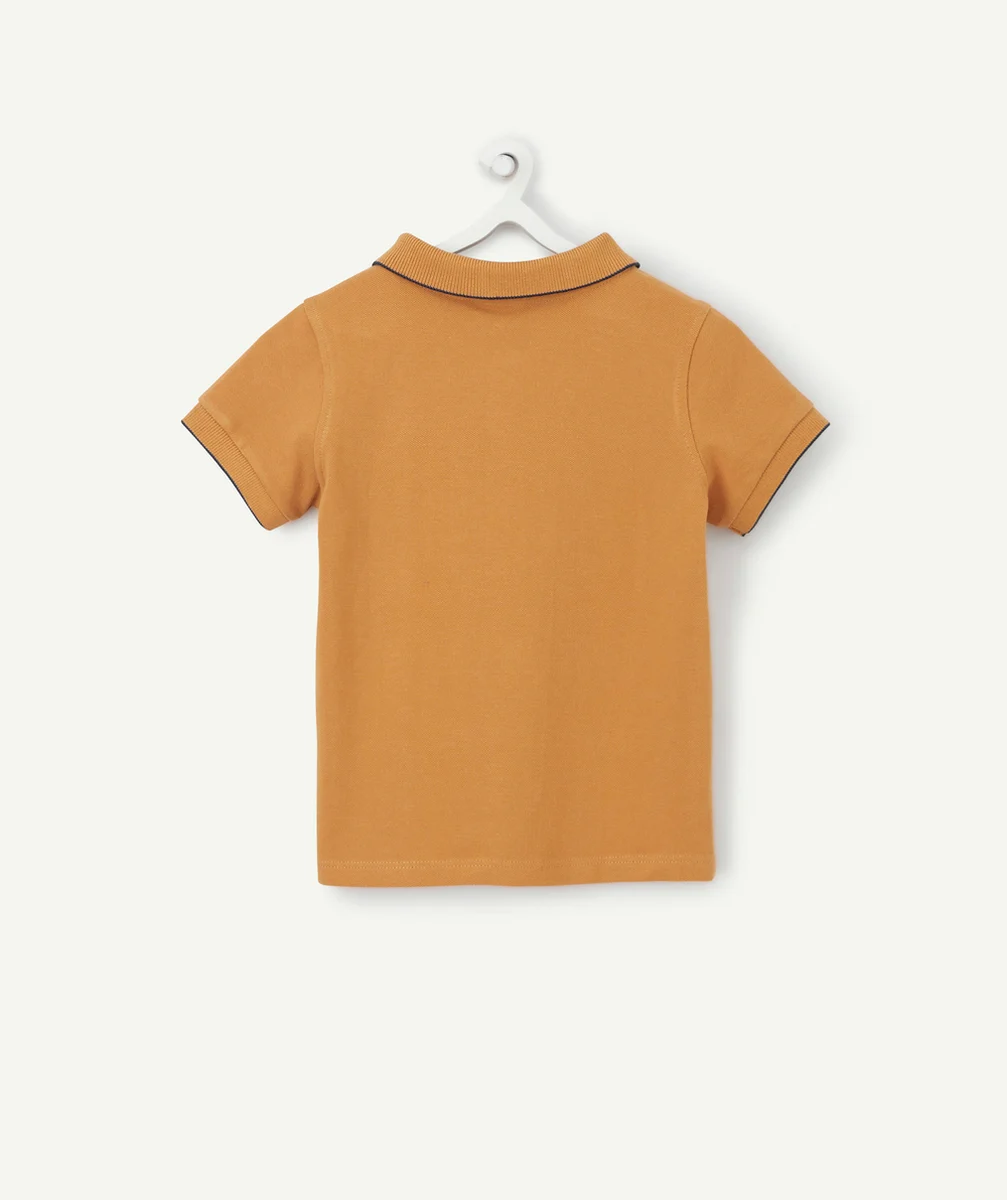 POLO MANCHES COURTES BÉBÉ GARÇON EN COTON CAMEL