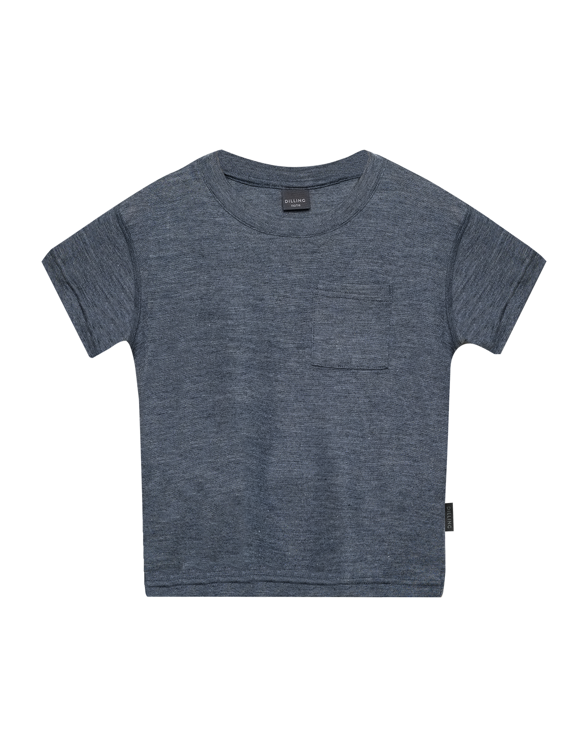 T-shirt met zak van merinowol/zijde voor kinderen