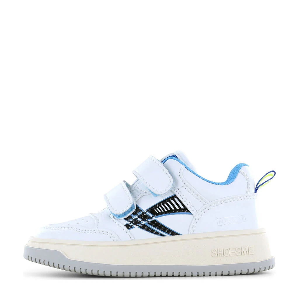 Shoesme leren sneakers wit/blauw