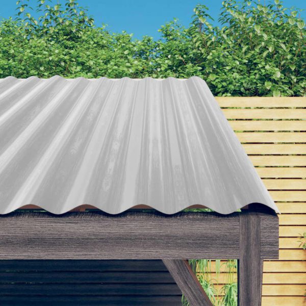 Painéis de Telhado 36 Pcs 60x36 cm Aço Revestido a Pó Prateado - 319132