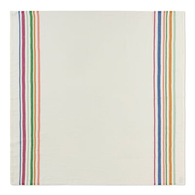 Tischdecke farbig gestreift, 150 × 150 cm