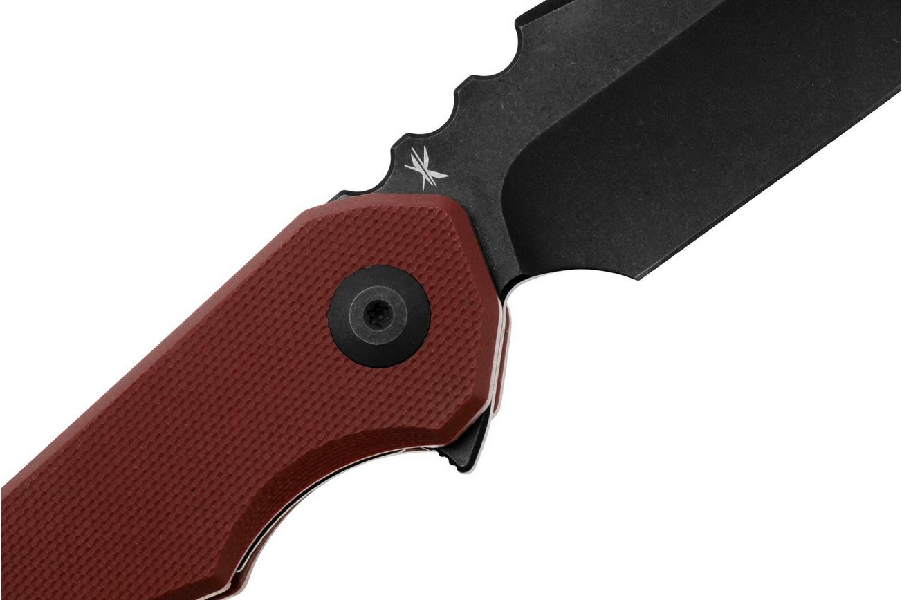 Civivi Bluetick C23050-2 Blackwashed 14C28N, Burgundy G10, Nested Liner Lock, zakmes