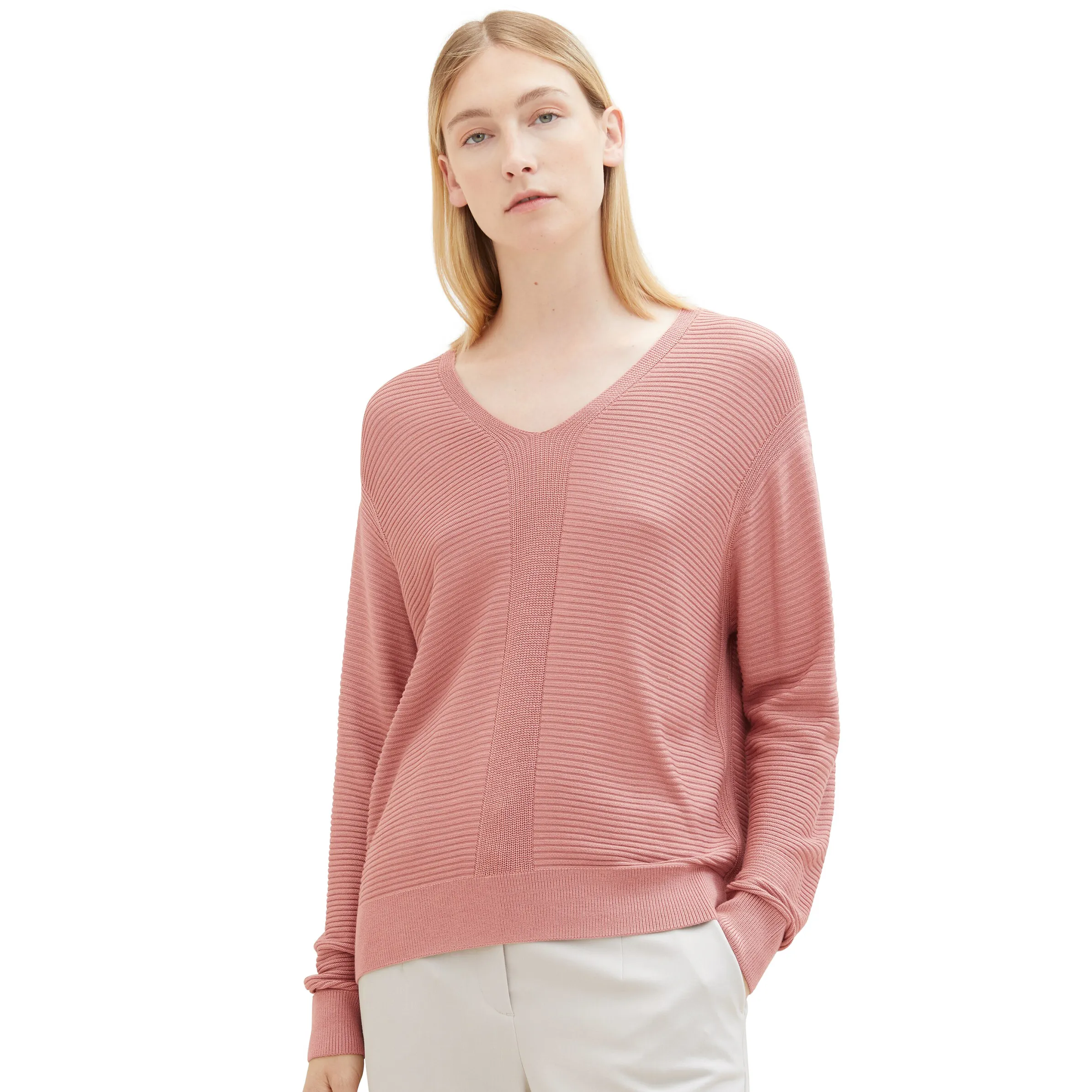 Damen Pullover mit V-Ausschnitt