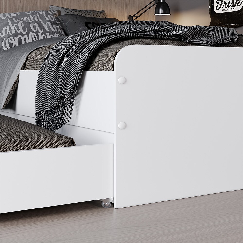Oskar-Store Kojenbett Jasper 200 x 90 cm Weiß, mit Lattenrost, Funktionsbett, Gäste
