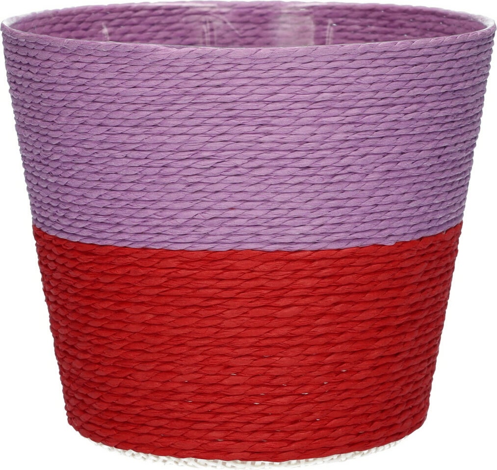 Duif plantenmand Riley duotoon paars / rood D 6,8 H 5,2 cm