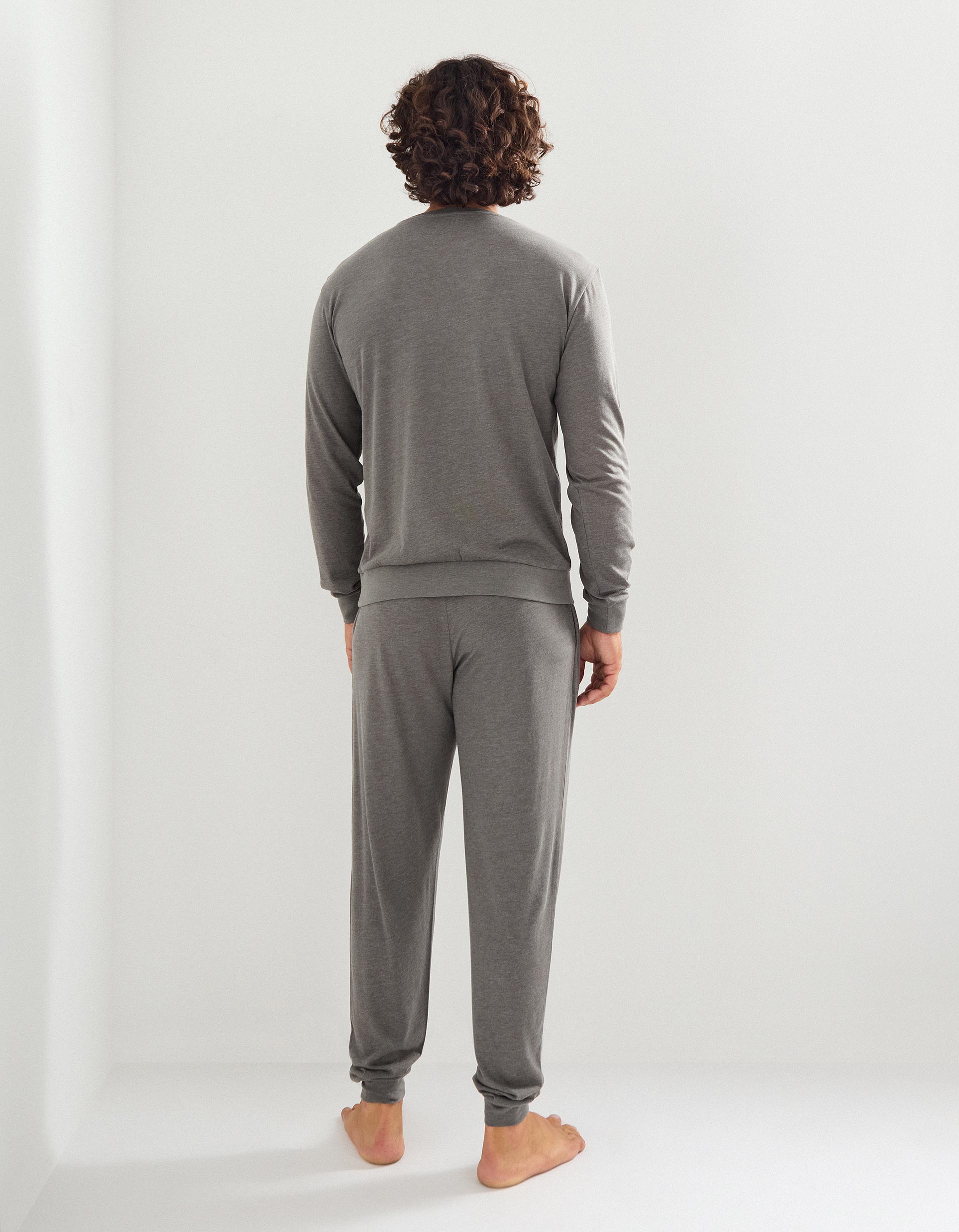 Pijama Jersey, Homem, Cinzento