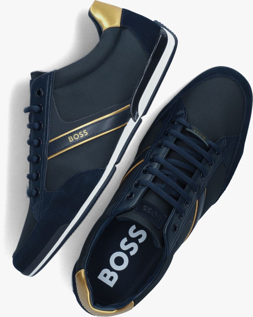 BOSS blauwe boss lage sneakers saturn lowp