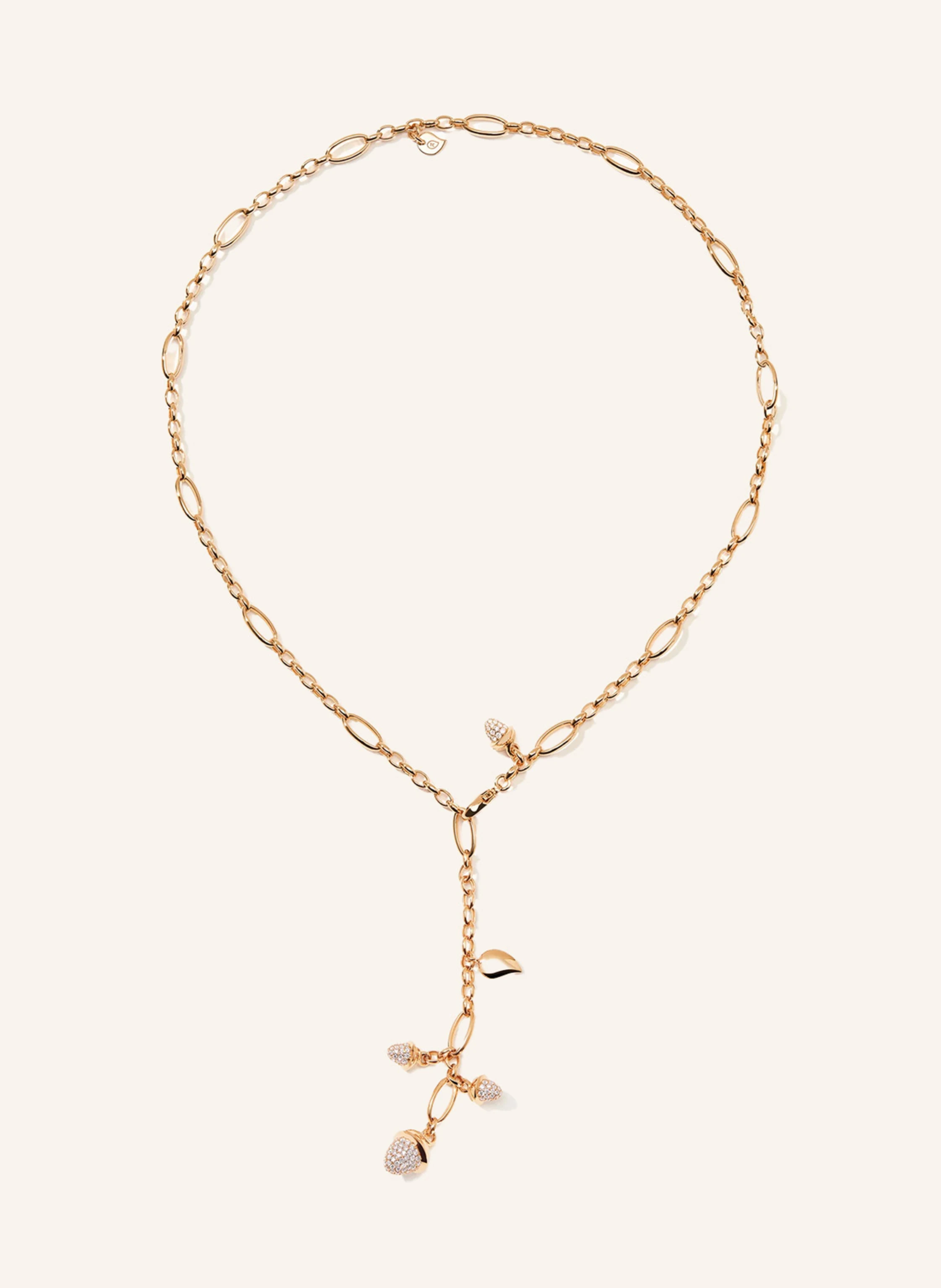 TAMARA COMOLLI Halskette NECKLACE MIKADO DELICATE 51 CM DIAMOND PAVÉ mit Diamant Pavé