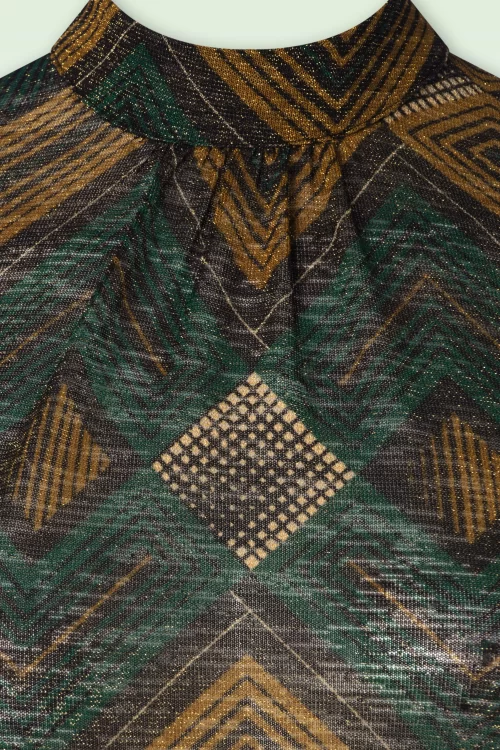 King Louie Phoebe Morrison jurk in pine groen
