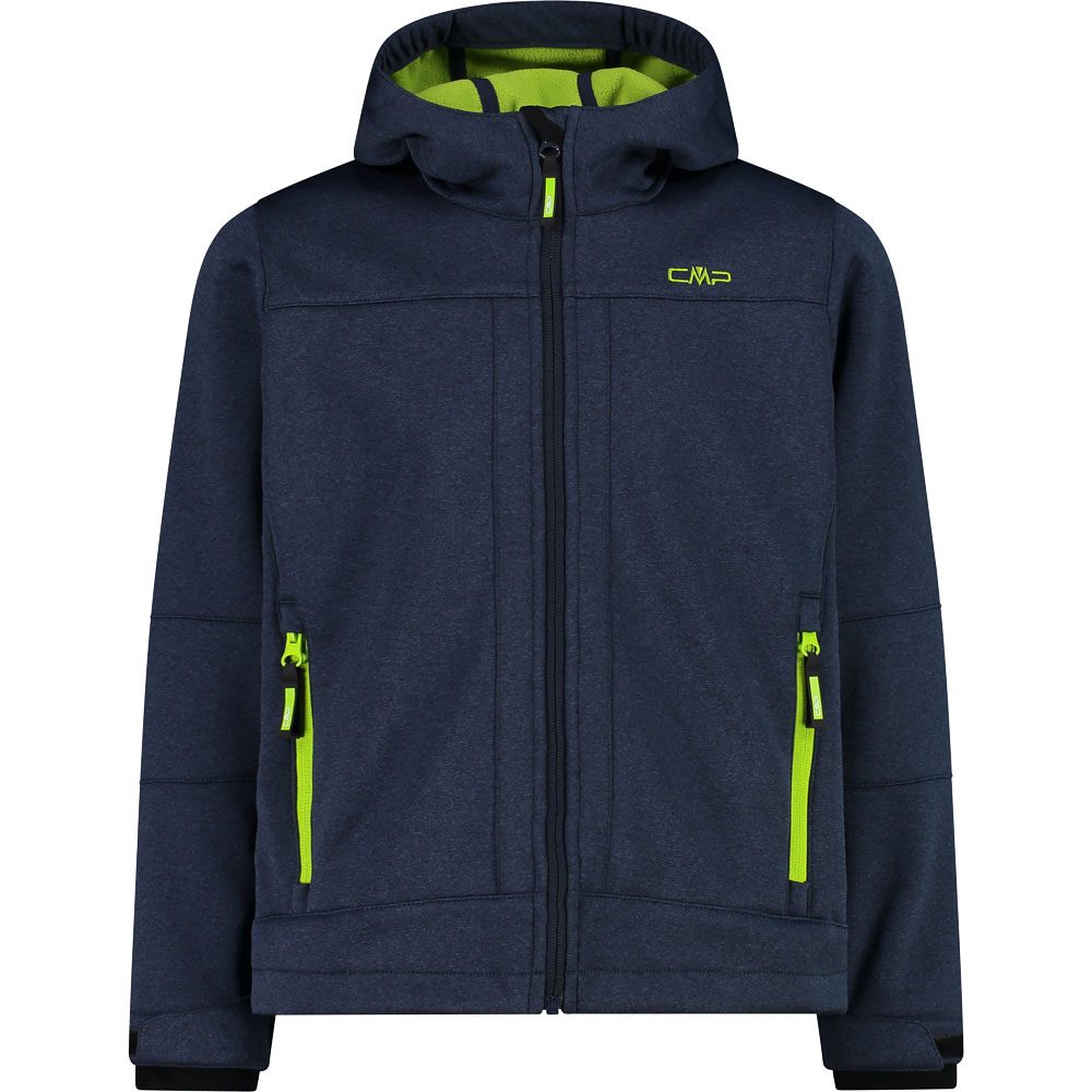 CMP Fix Hood Softshelljacke Kinder blue melange