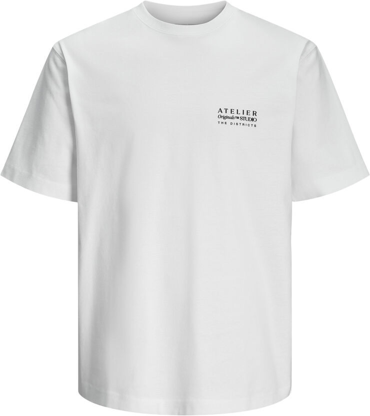 Jack & Jones JORBROOKLYN GRAPHIC BACK TEE SS C. N Bright white