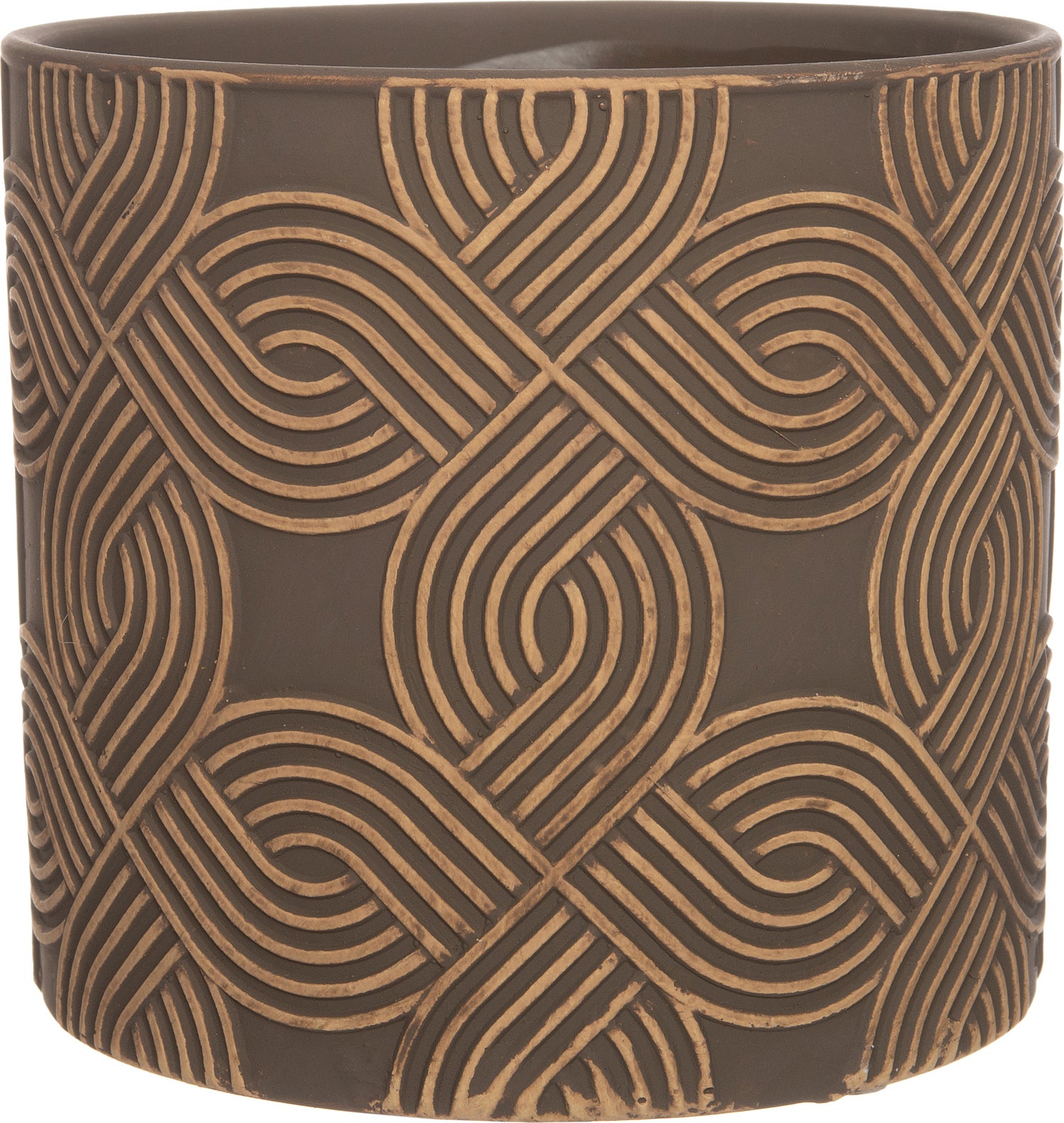 Intratuin bloempot Yaro bruin D 13,5 H 12,5 cm