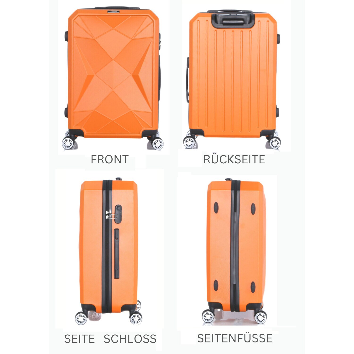 Reisekoffer ABS-03 Koffer 3-teilig Hartschale Trolley Set Kofferset