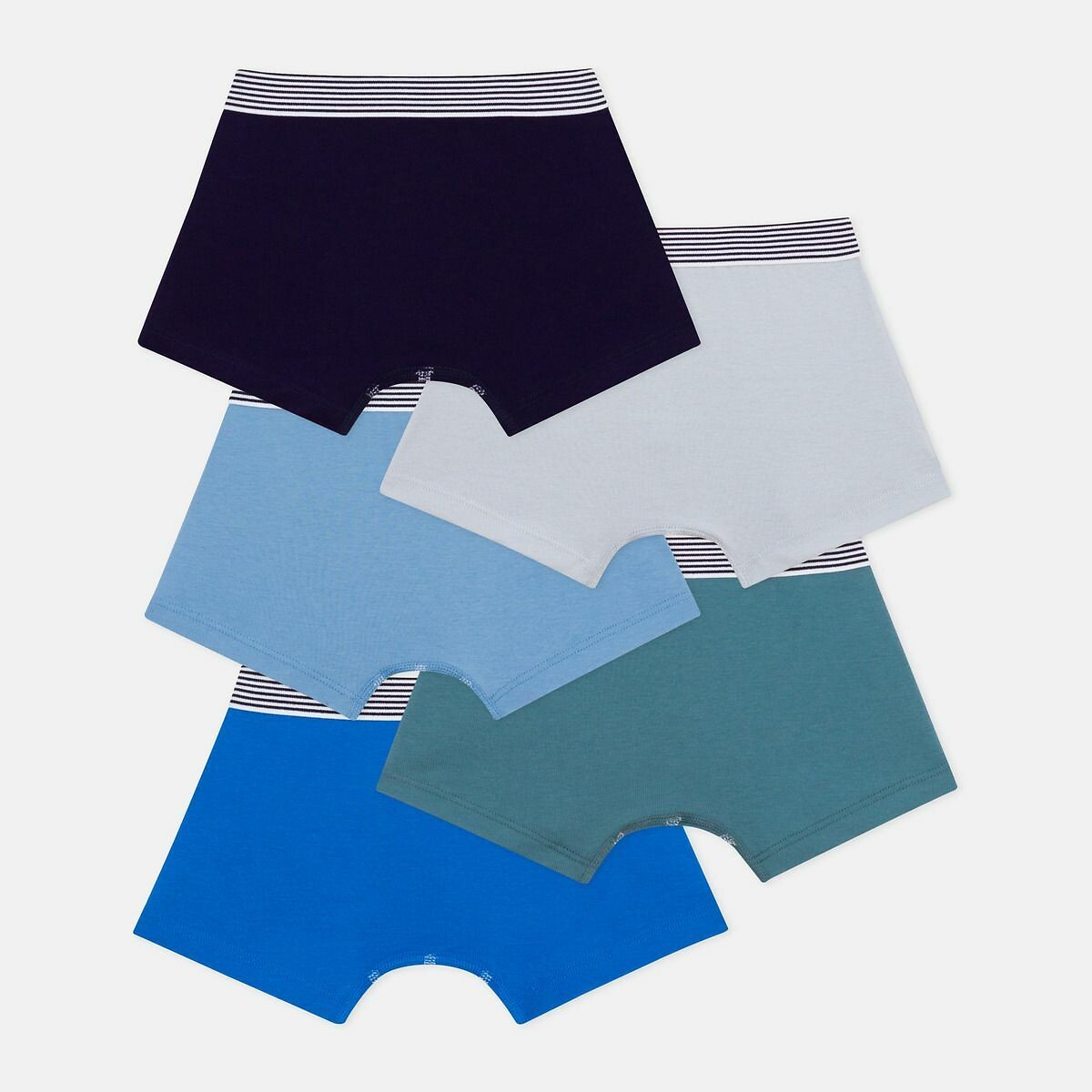 PETIT BATEAU<br>Conjunto de 5 boxers de algodão