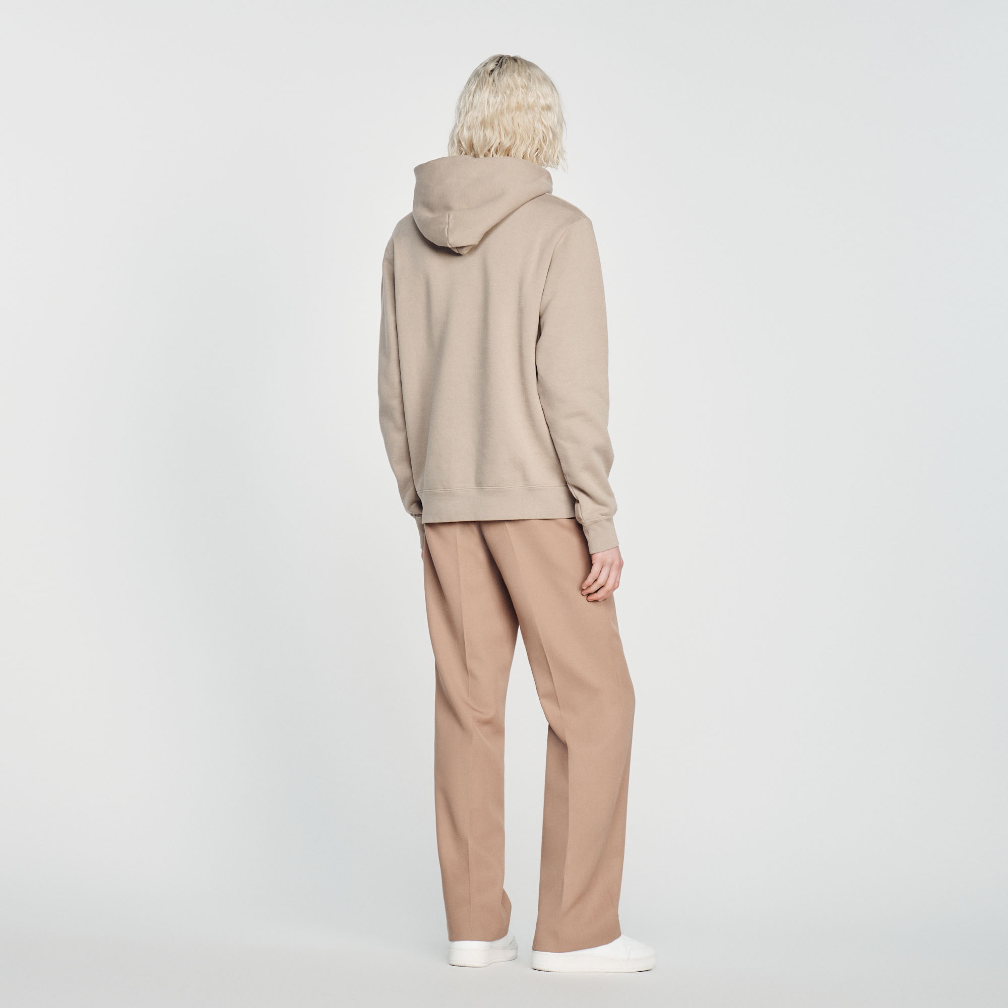 Hoodie Homme brode en coton biologique